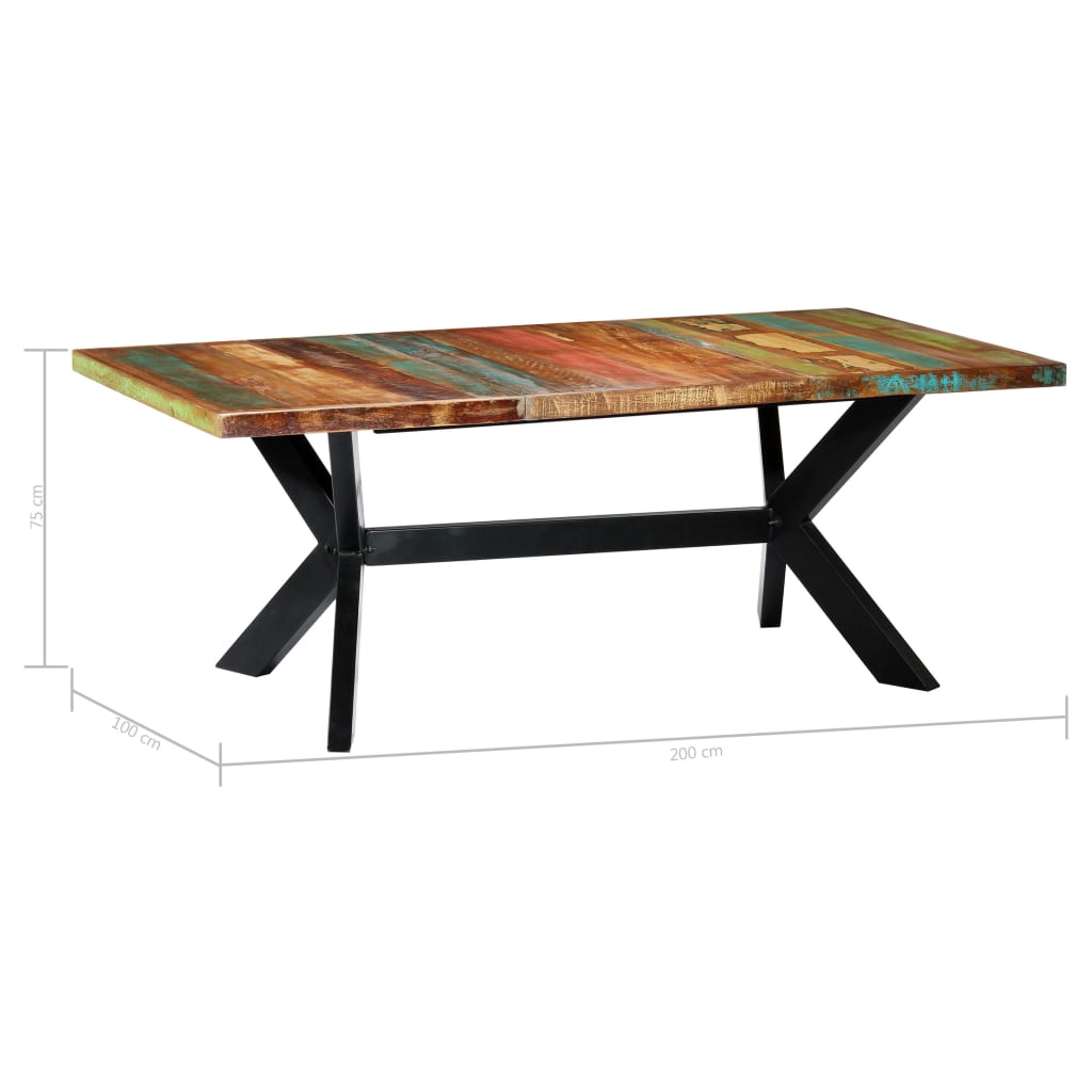 Eettafel 200x100x75 cm massief gerecycled hout is nu te koop bij PeponiXL, paradijselijk wonen!