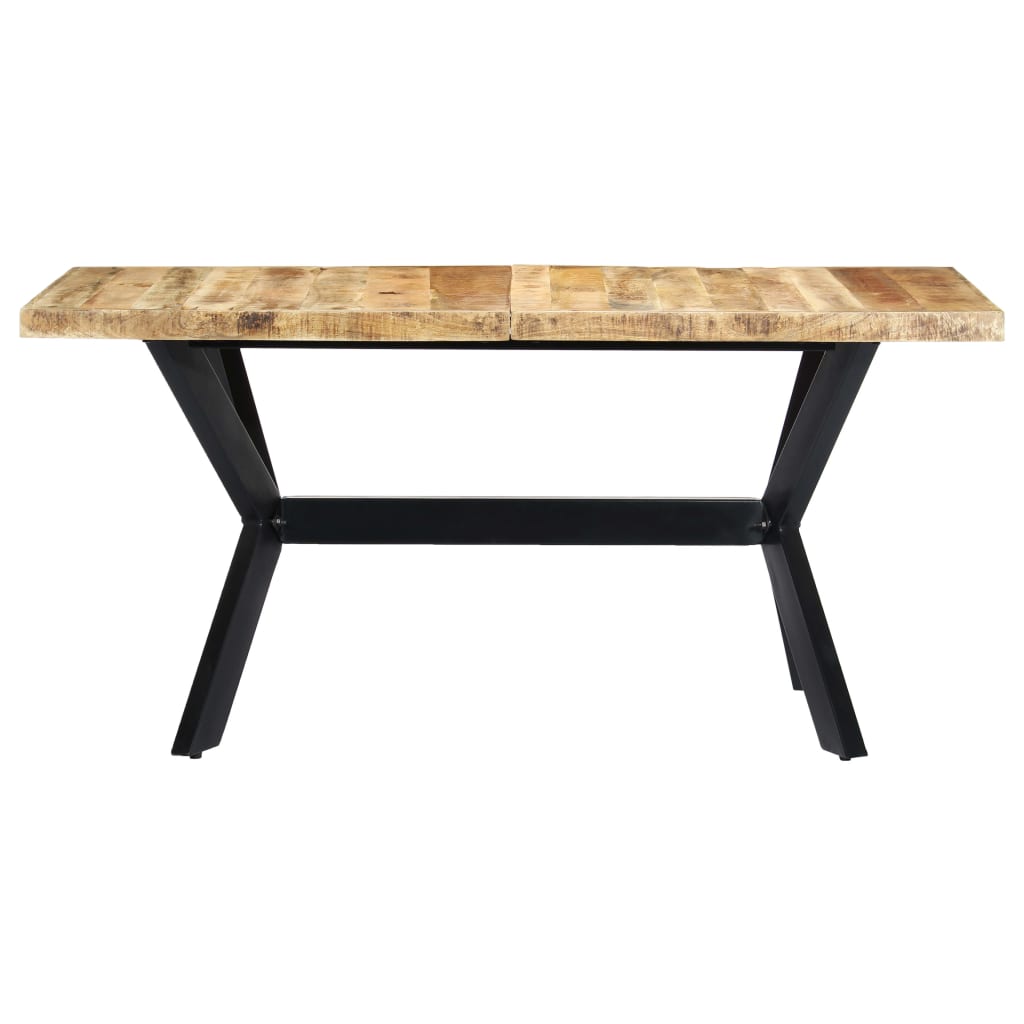 Eettafel 160x80x75 cm massief ruw mangohout is nu te koop bij PeponiXL, paradijselijk wonen!
