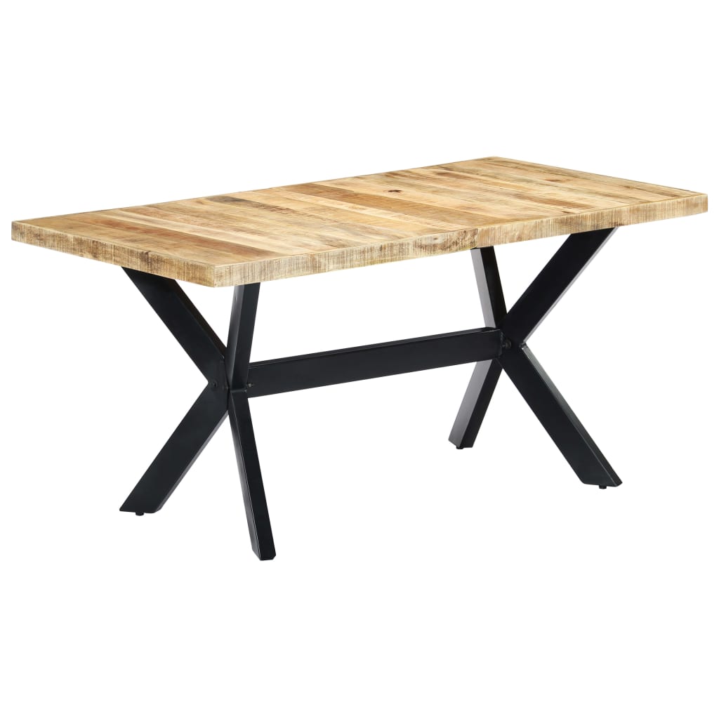 Eettafel 160x80x75 cm massief ruw mangohout is nu te koop bij PeponiXL, paradijselijk wonen!