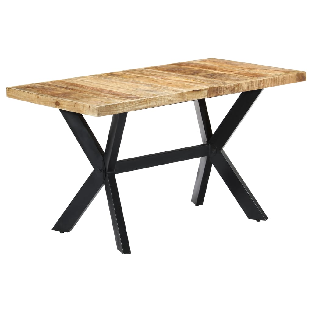 Eettafel 140x70x75 cm massief ruw mangohout is nu te koop bij PeponiXL, paradijselijk wonen!