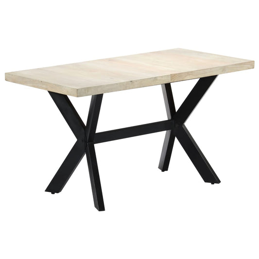 Eettafel 140x70x75 cm massief gebleekt mangohout is nu te koop bij PeponiXL, paradijselijk wonen!