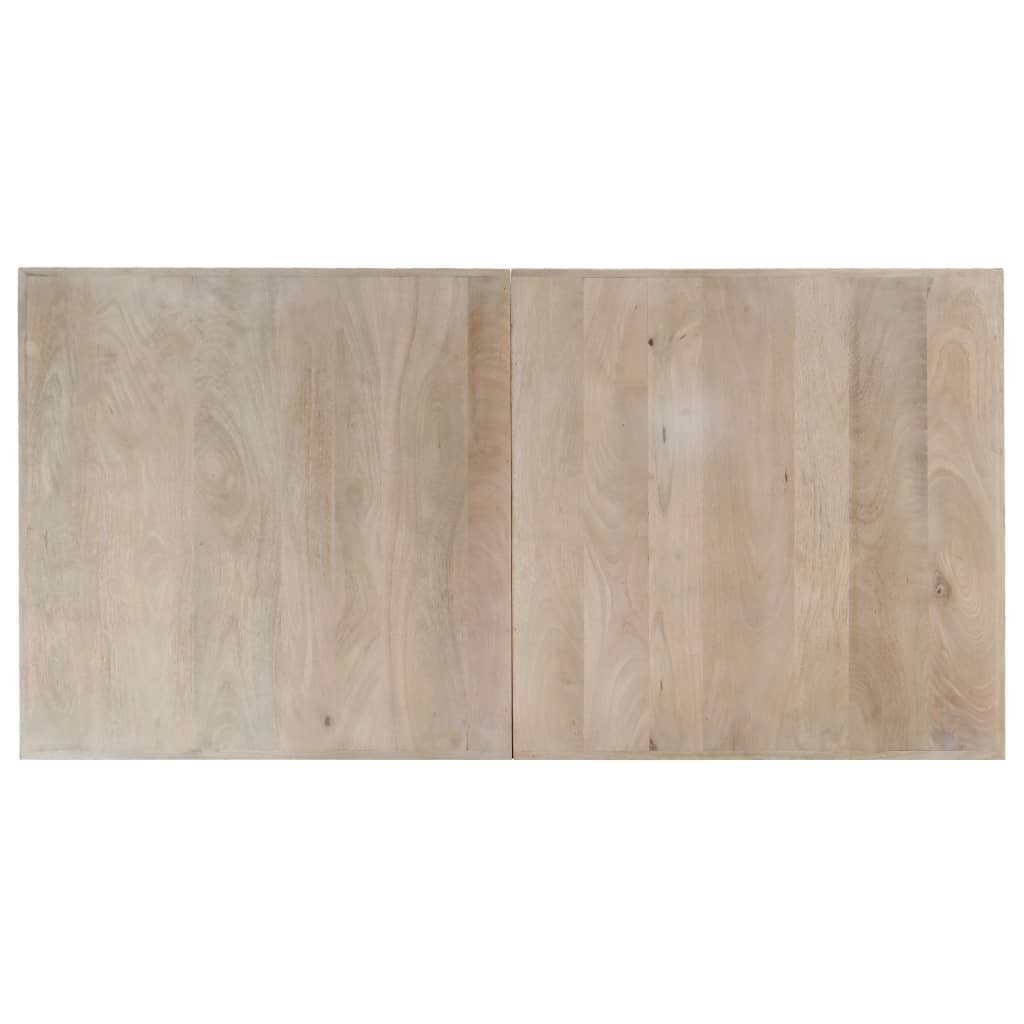 Eettafel 140x70x75 cm massief gebleekt mangohout