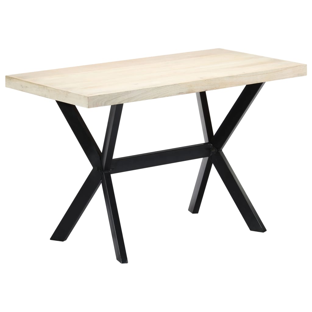 Eettafel 120x60x75 cm massief mangohout wit is nu te koop bij PeponiXL, paradijselijk wonen!