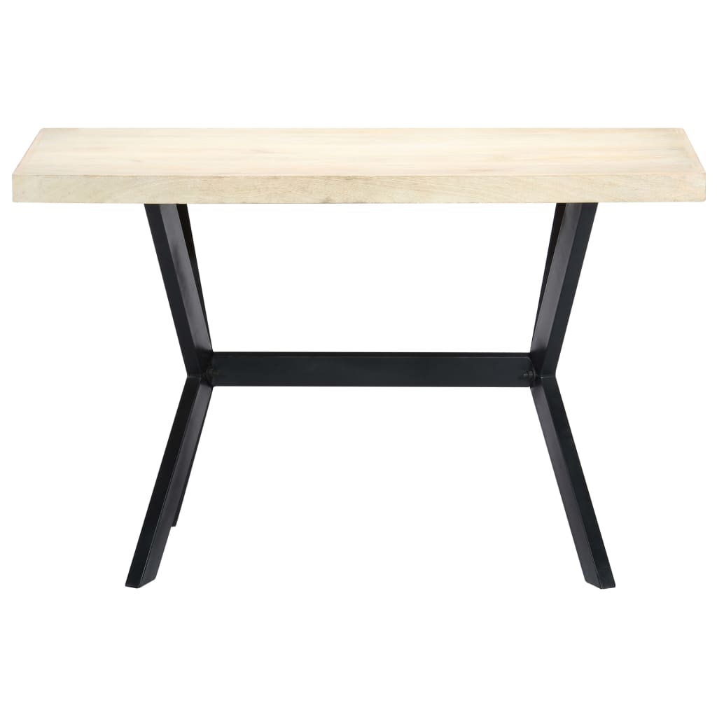 Eettafel 120x60x75 cm massief mangohout wit is nu te koop bij PeponiXL, paradijselijk wonen!
