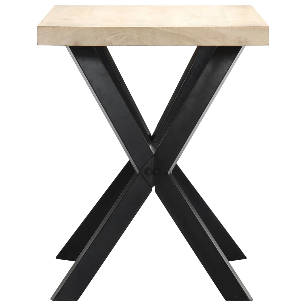 Eettafel 120x60x75 cm massief mangohout wit is nu te koop bij PeponiXL, paradijselijk wonen!
