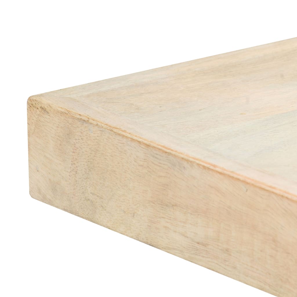 Eettafel 120x60x75 cm massief mangohout wit is nu te koop bij PeponiXL, paradijselijk wonen!