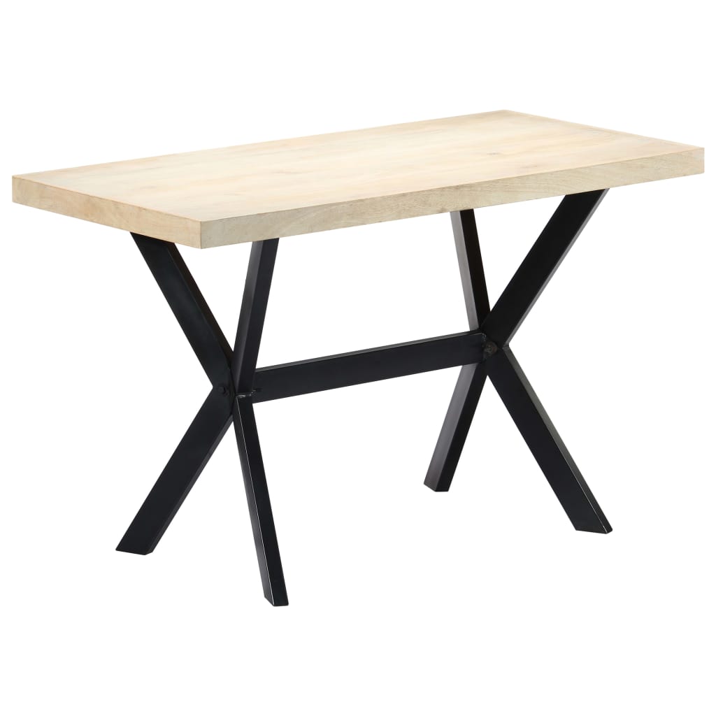 Eettafel 120x60x75 cm massief mangohout wit is nu te koop bij PeponiXL, paradijselijk wonen!