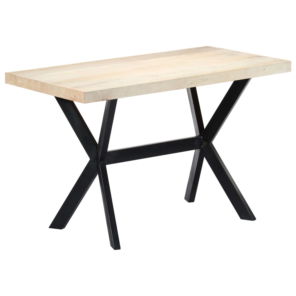 Eettafel 120x60x75 cm massief mangohout wit is nu te koop bij PeponiXL, paradijselijk wonen!