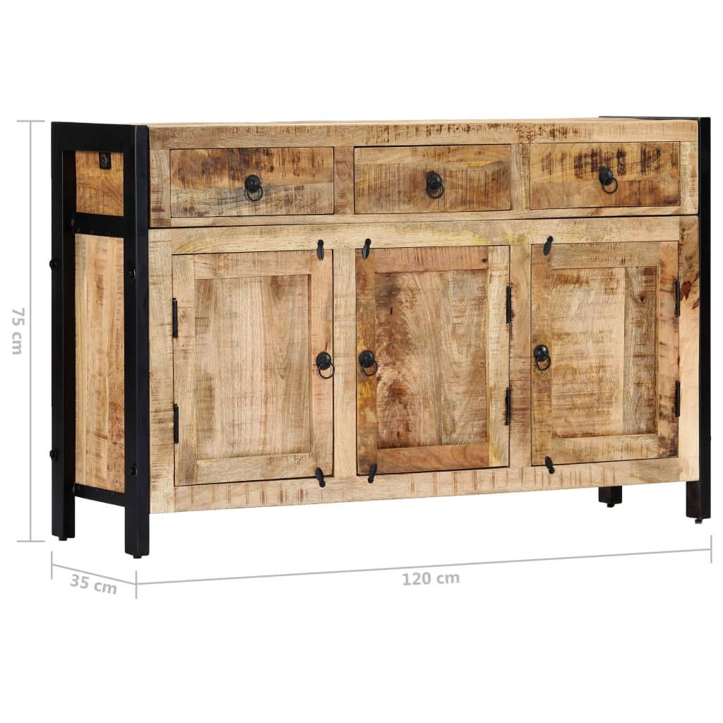 Dressoir 120x35x76 cm massief mangohout is nu te koop bij PeponiXL, paradijselijk wonen!