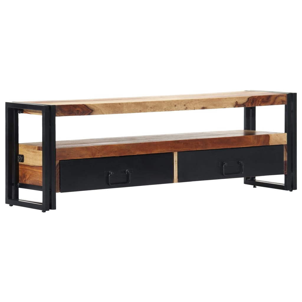 Tv-meubel 120x30x40 cm massief acaciahout is nu te koop bij PeponiXL, paradijselijk wonen!