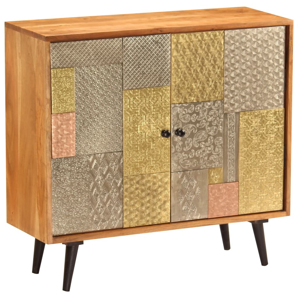 Dressoir 80x30x75 cm massief acaciahout is nu te koop bij PeponiXL, paradijselijk wonen!