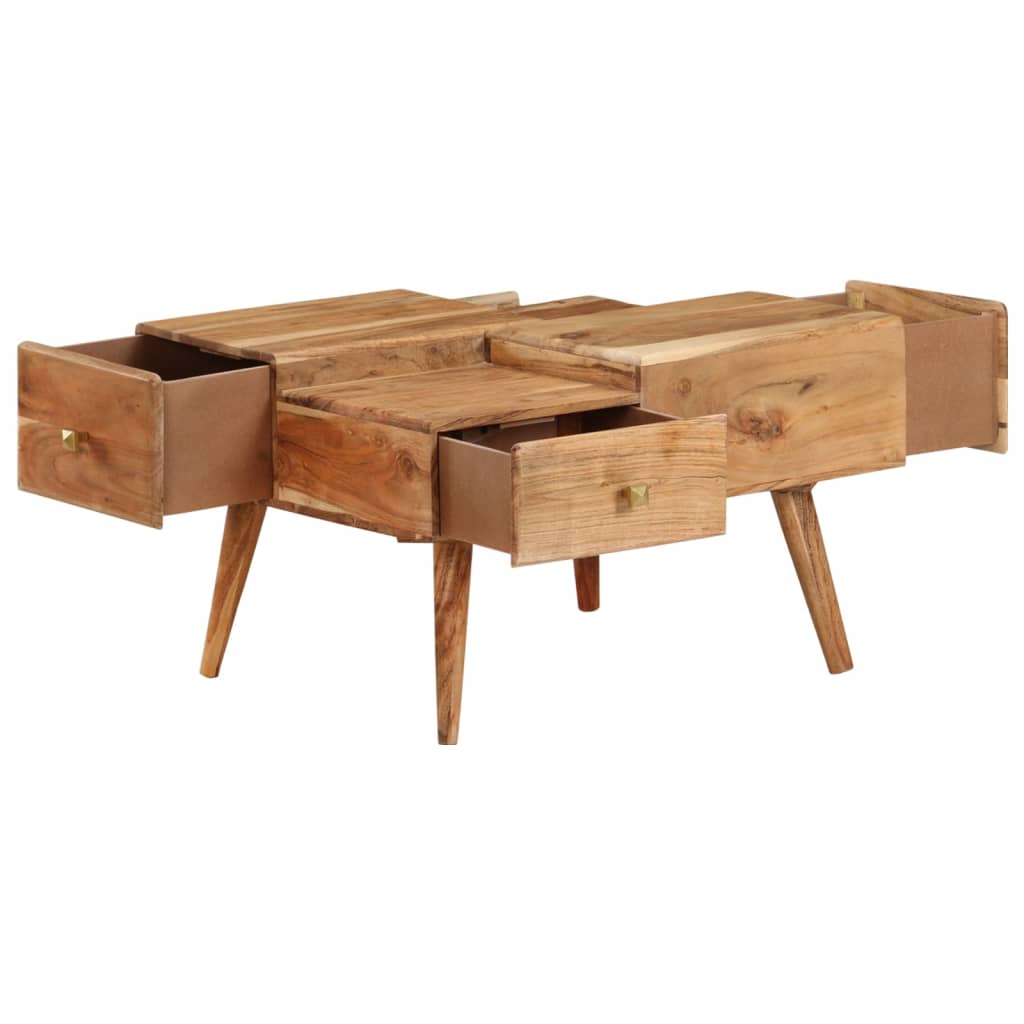 Salontafel 70x60x42 cm massief acaciahout is nu te koop bij PeponiXL, paradijselijk wonen!