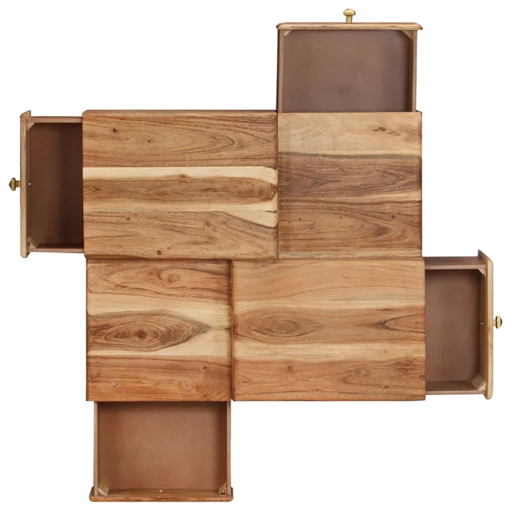 Salontafel 70x60x42 cm massief acaciahout is nu te koop bij PeponiXL, paradijselijk wonen!