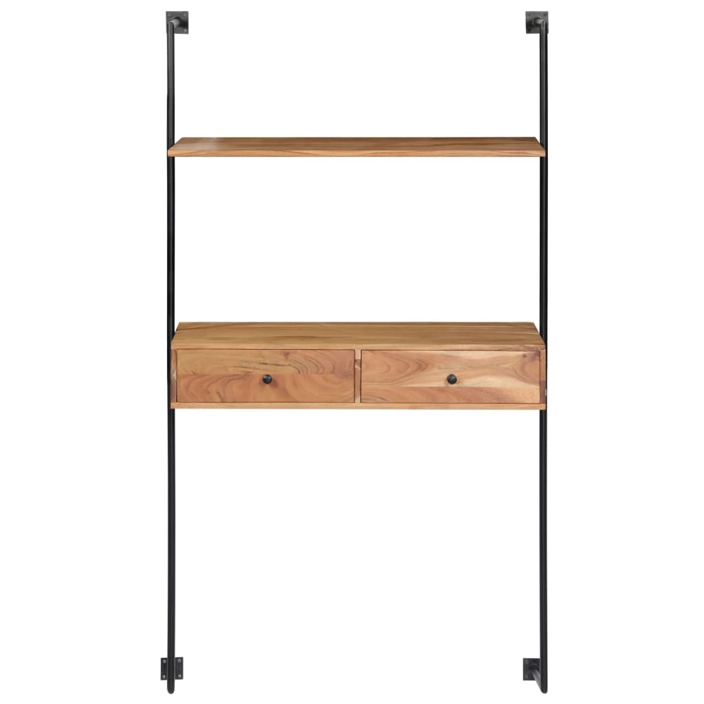 Wandbureau 90x40x170 cm massief acaciahout is nu te koop bij PeponiXL, paradijselijk wonen!