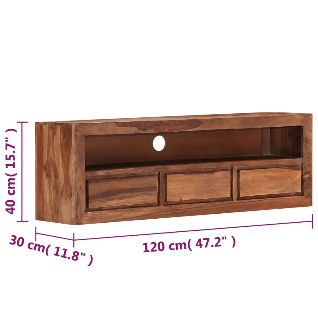 Tv-meubel 120x30x40 cm massief acaciahout is nu te koop bij PeponiXL, paradijselijk wonen!