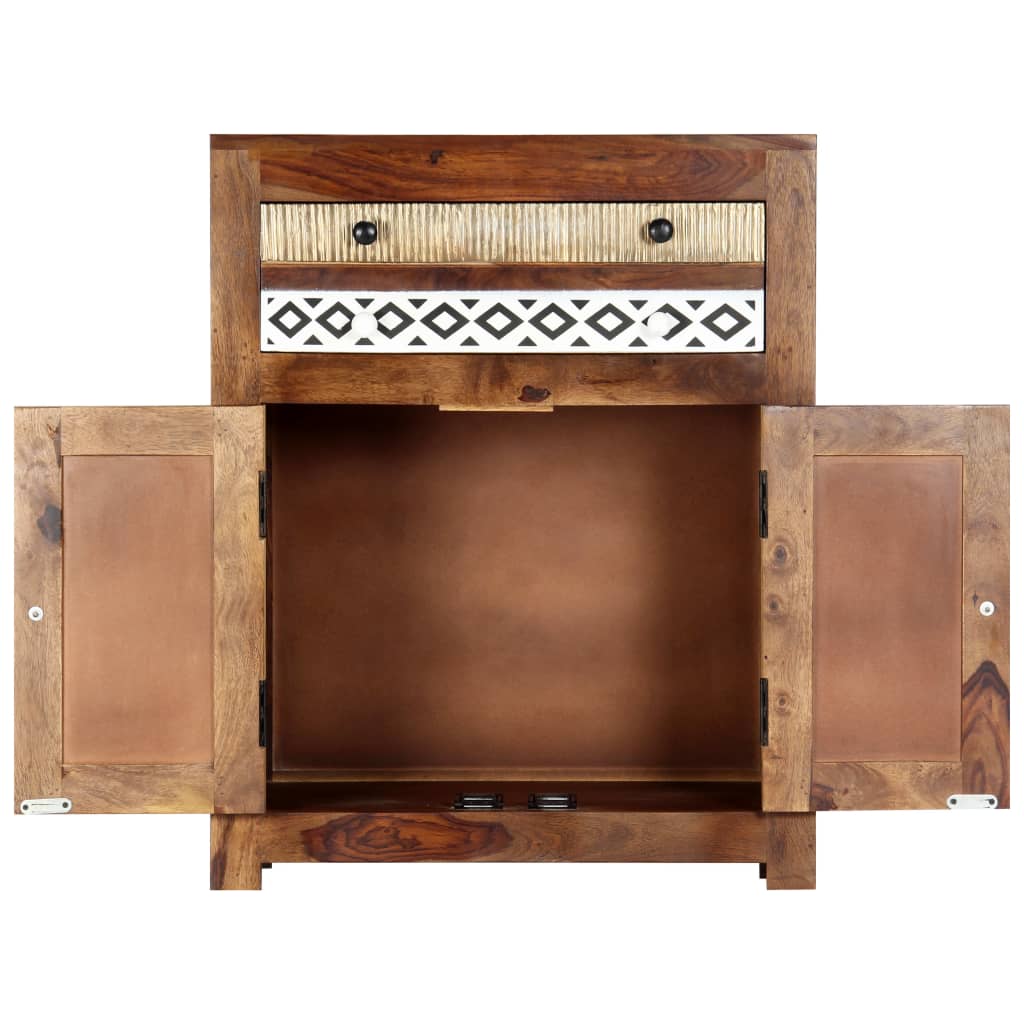 Bijzetkast 60x30x75 cm massief acaciahout is nu te koop bij PeponiXL, paradijselijk wonen!