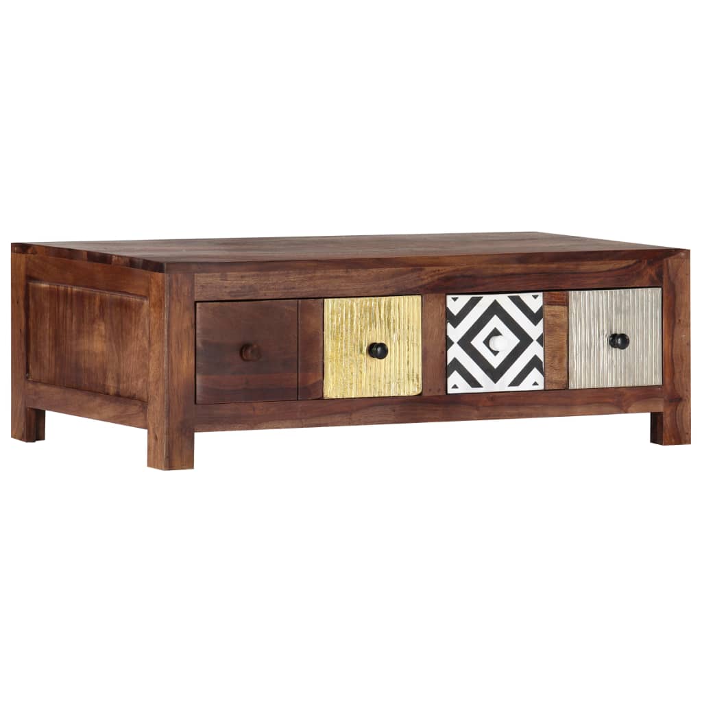 Salontafel 90x50x30 cm massief acaciahout is nu te koop bij PeponiXL, paradijselijk wonen!