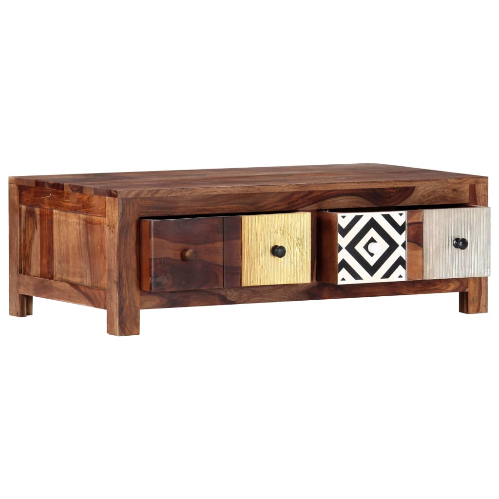 Salontafel 90x50x30 cm massief acaciahout is nu te koop bij PeponiXL, paradijselijk wonen!