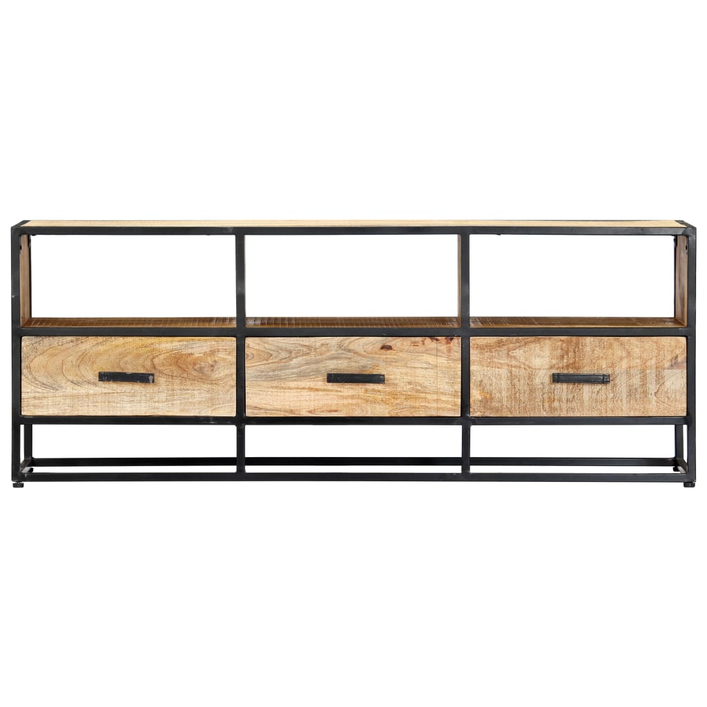 Tv-meubel 120x30x45 cm massief mangohout is nu te koop bij PeponiXL, paradijselijk wonen!