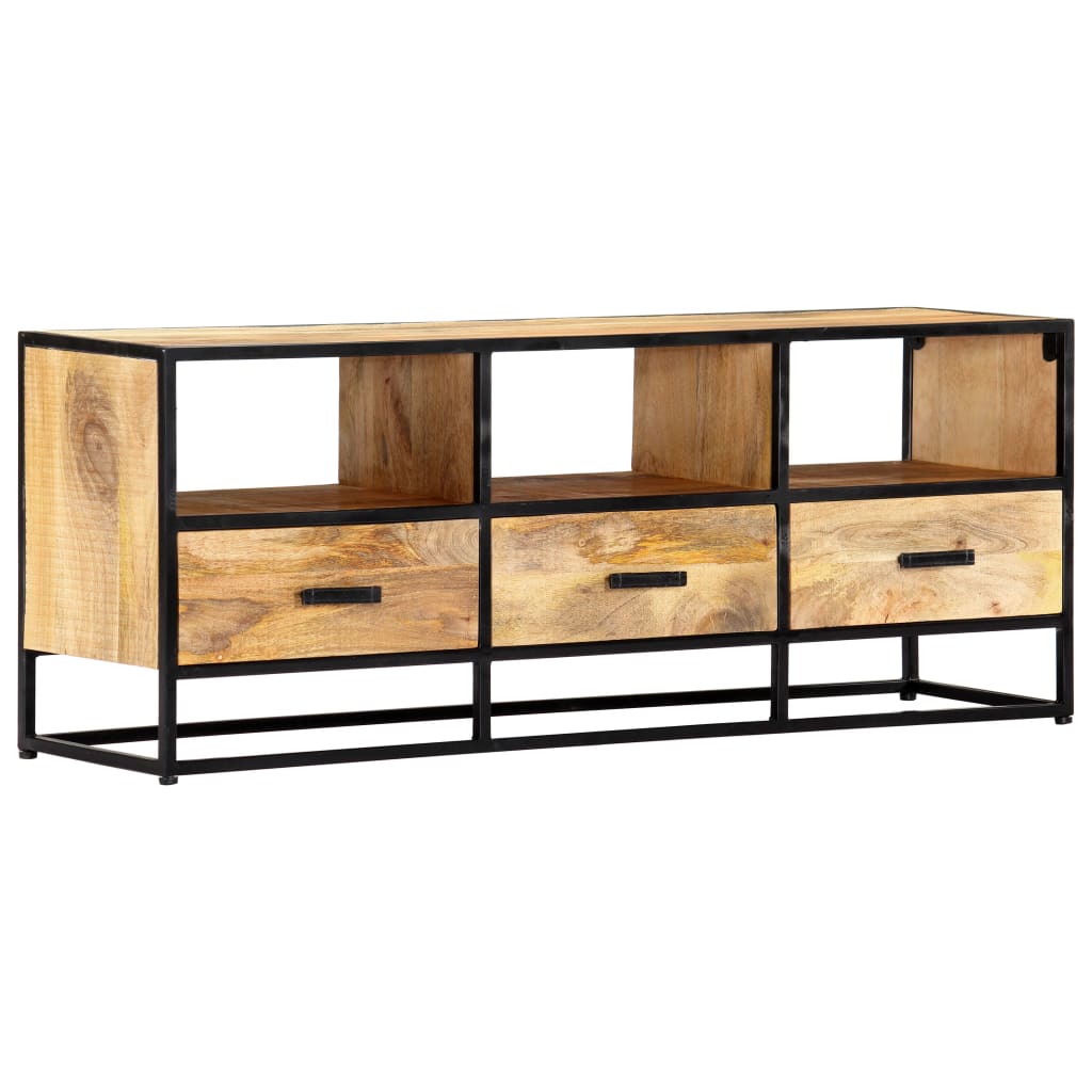 Tv-meubel 120x30x45 cm massief mangohout is nu te koop bij PeponiXL, paradijselijk wonen!
