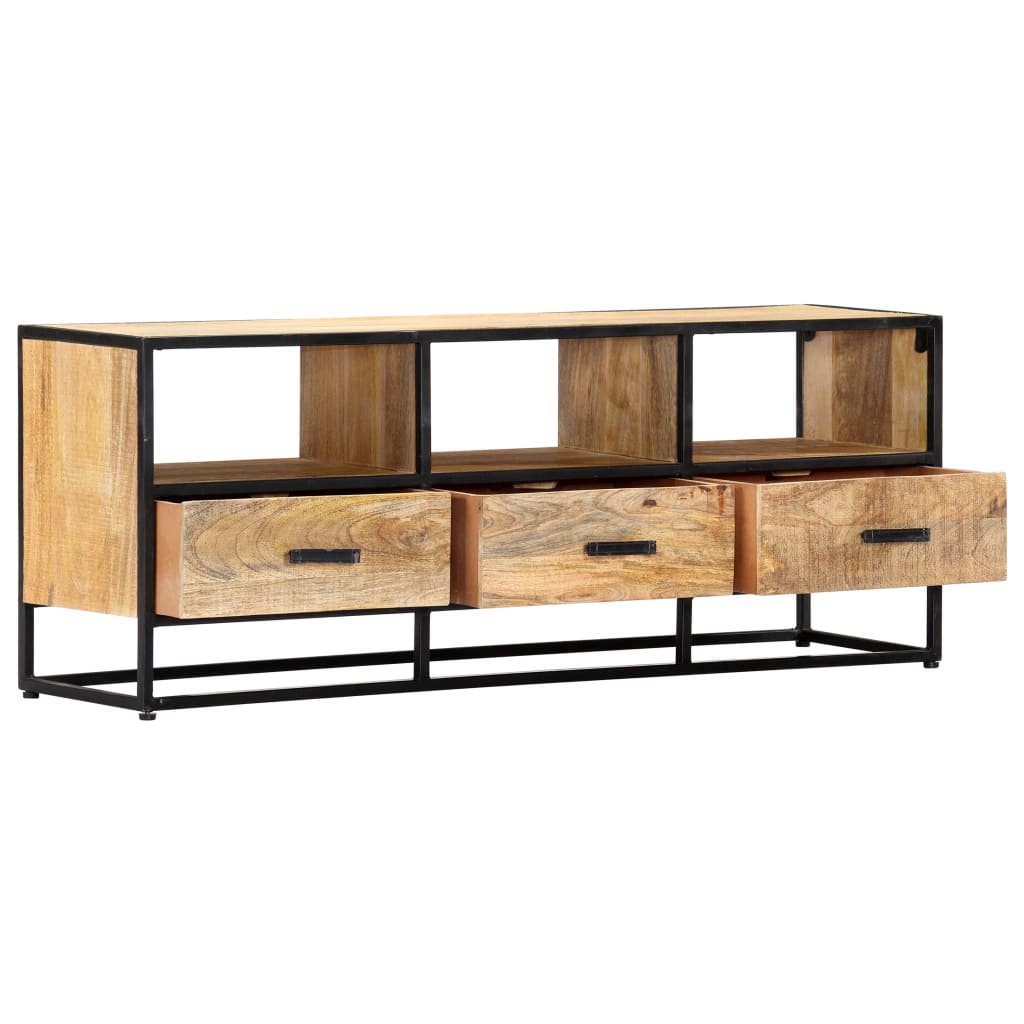 Tv-meubel 120x30x45 cm massief mangohout is nu te koop bij PeponiXL, paradijselijk wonen!