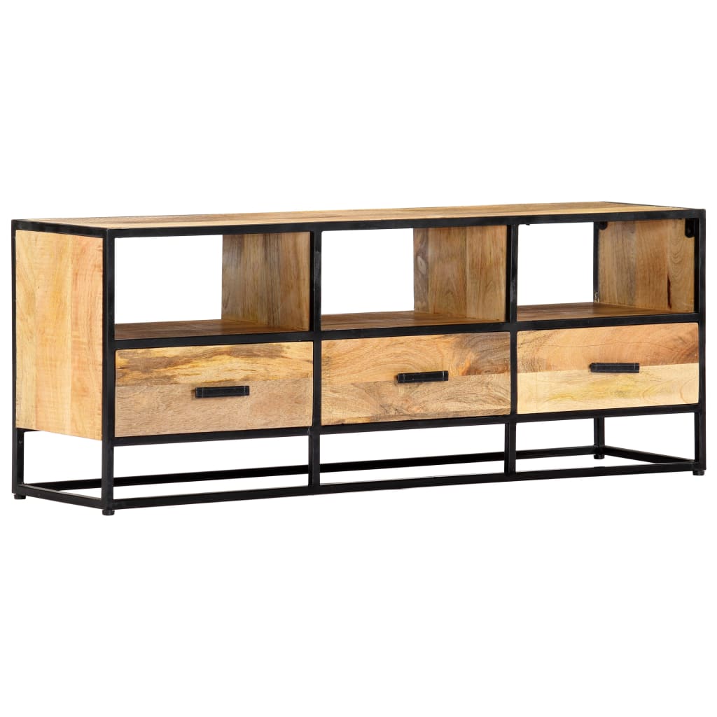 Tv-meubel 120x30x45 cm massief mangohout is nu te koop bij PeponiXL, paradijselijk wonen!