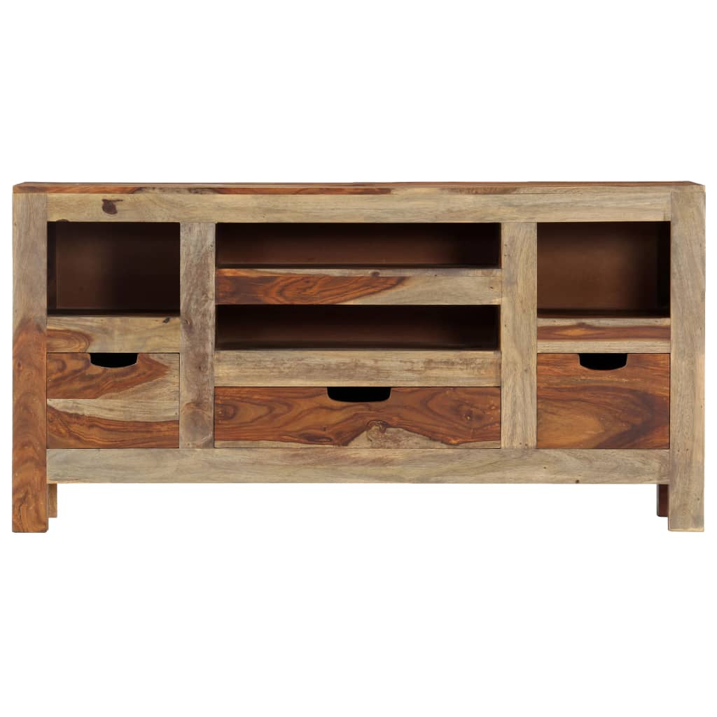 Dressoir 100x30x50 cm massief acaciahout grijs is nu te koop bij PeponiXL, paradijselijk wonen!