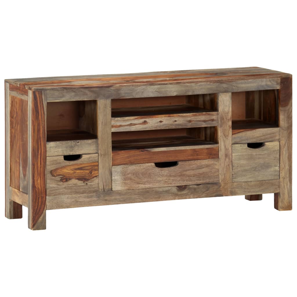 Dressoir 100x30x50 cm massief acaciahout grijs is nu te koop bij PeponiXL, paradijselijk wonen!