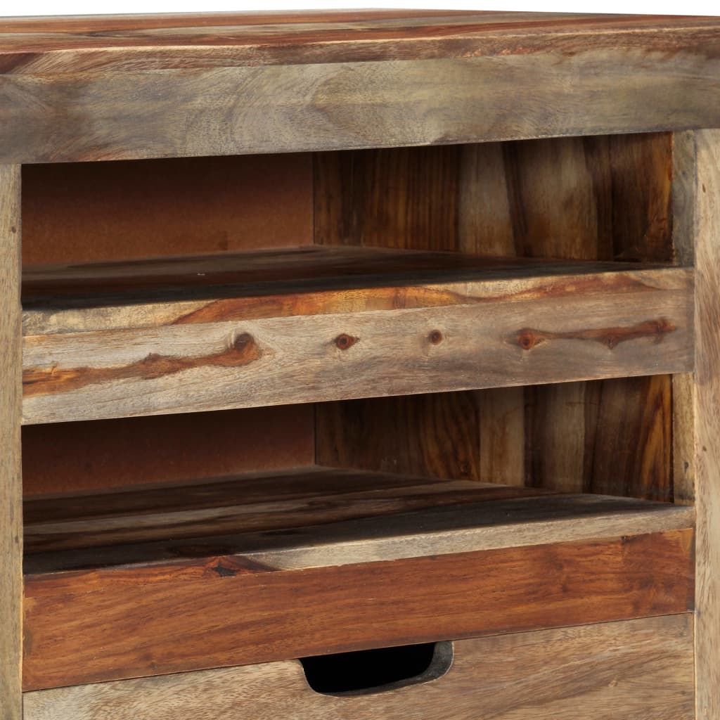 Dressoir 100x30x50 cm massief acaciahout grijs is nu te koop bij PeponiXL, paradijselijk wonen!
