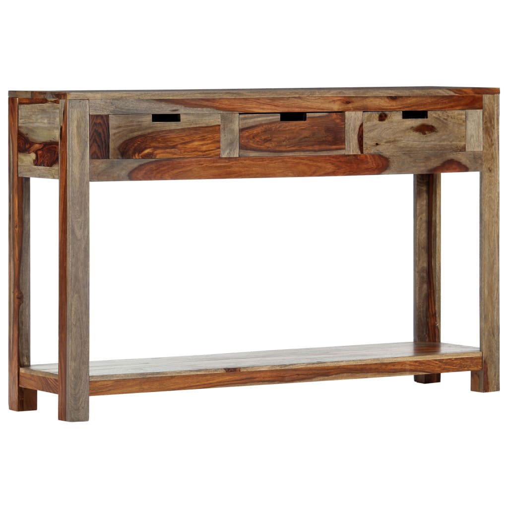 Wandtafel met 3 lades 120x30x75 cm massief acaciahout is nu te koop bij PeponiXL, paradijselijk wonen!