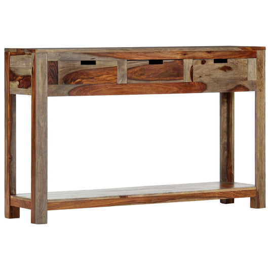 Wandtafel met 3 lades 120x30x75 cm massief acaciahout is nu te koop bij PeponiXL, paradijselijk wonen!