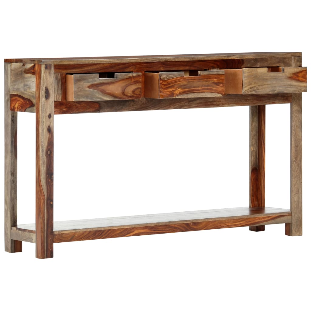 Wandtafel met 3 lades 120x30x75 cm massief acaciahout is nu te koop bij PeponiXL, paradijselijk wonen!