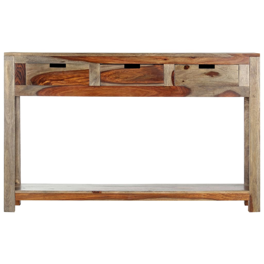Wandtafel met 3 lades 120x30x75 cm massief acaciahout is nu te koop bij PeponiXL, paradijselijk wonen!