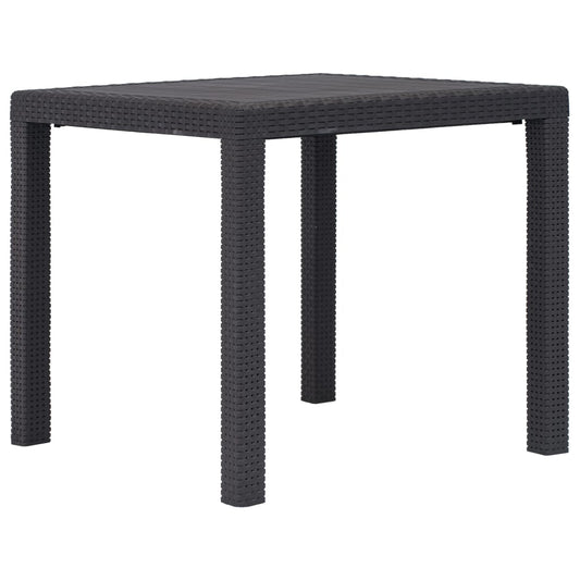 Tuintafel 79x79x72 cm rattan-look kunststof bruin is nu te koop bij PeponiXL, paradijselijk wonen!