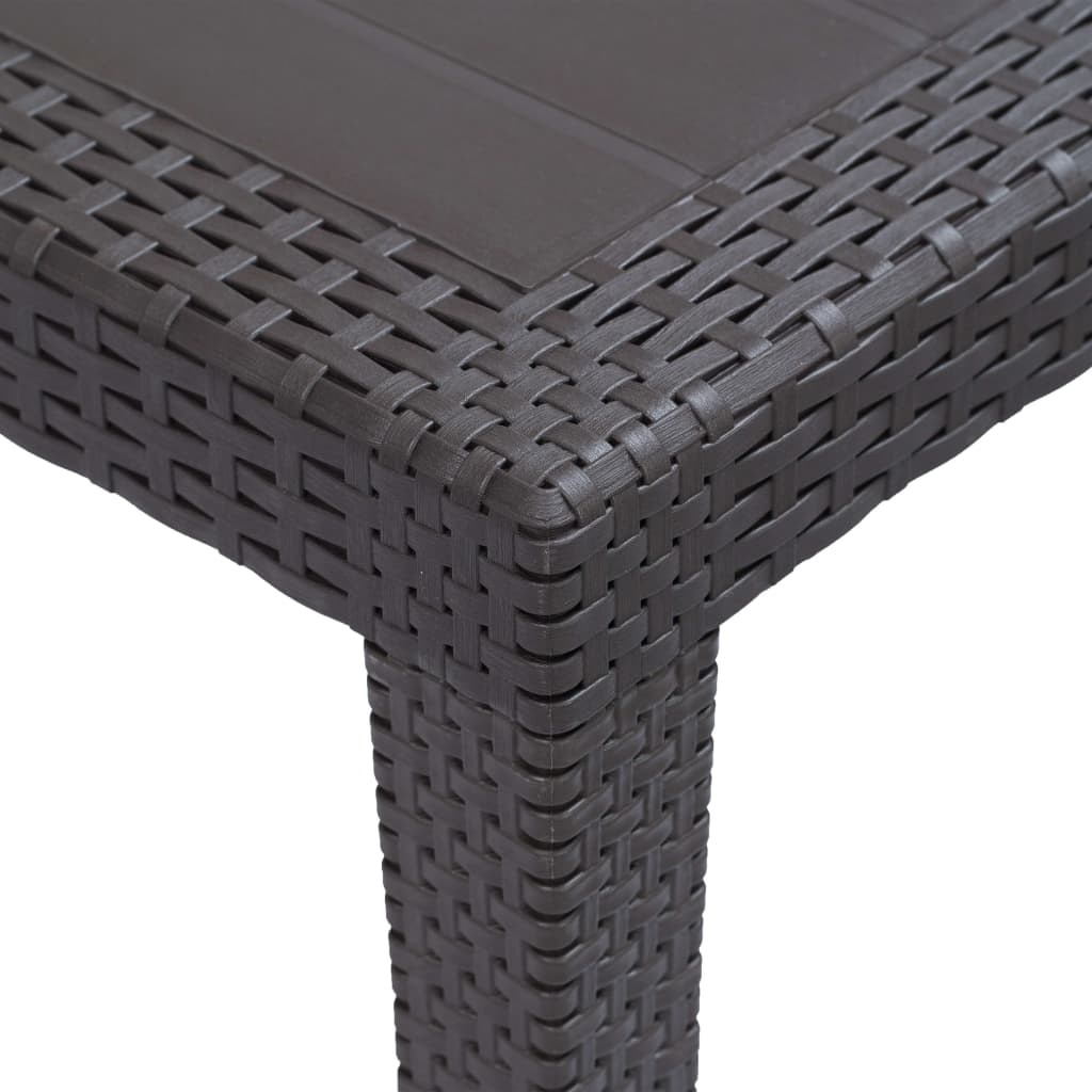 Tuintafel 79x79x72 cm rattan-look kunststof bruin is nu te koop bij PeponiXL, paradijselijk wonen!