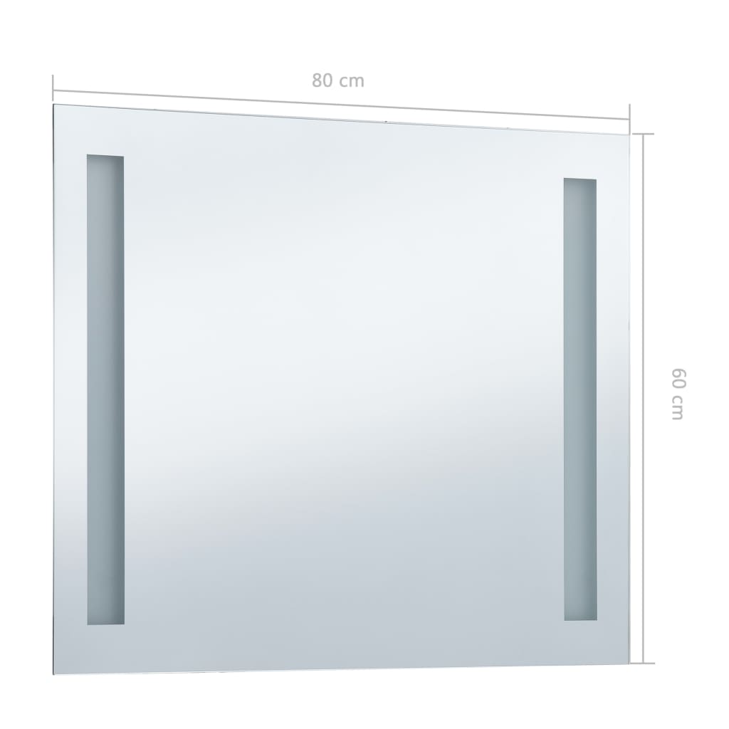 Badkamerspiegel LED 80x60 cm is nu te koop bij PeponiXL, paradijselijk wonen!