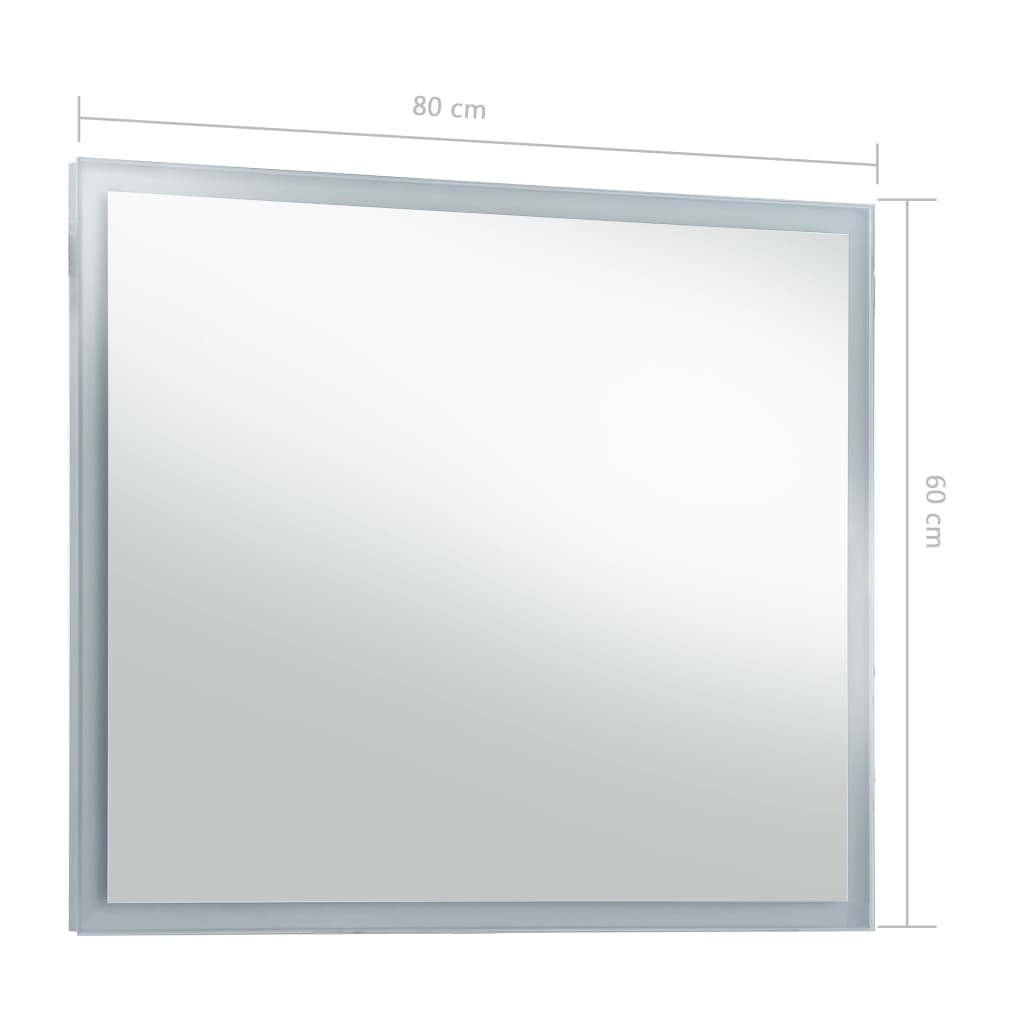 Badkamerspiegel LED 80x60 cm is nu te koop bij PeponiXL, paradijselijk wonen!
