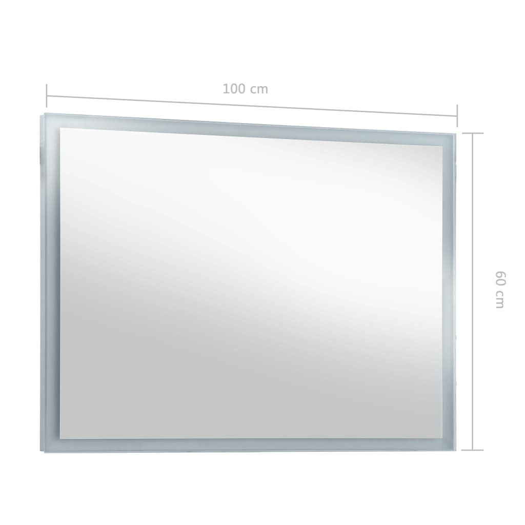 Badkamerspiegel LED 100x60 cm is nu te koop bij PeponiXL, paradijselijk wonen!