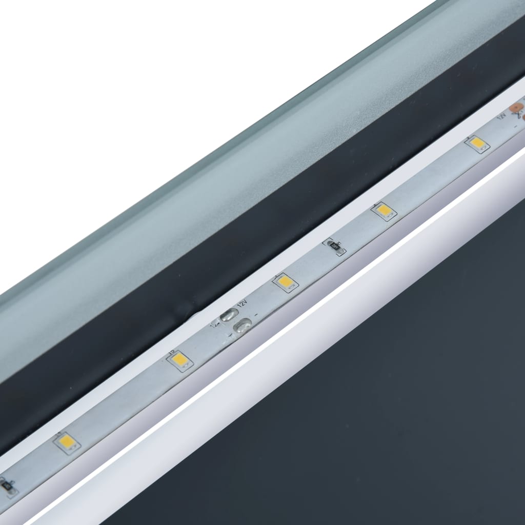 Badkamerspiegel LED met aanraaksensor en tijdweergave 100x60 cm is nu te koop bij PeponiXL, paradijselijk wonen!