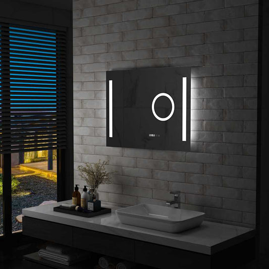 Badkamerspiegel LED met aanraaksensor 80x60 cm is nu te koop bij PeponiXL, paradijselijk wonen!