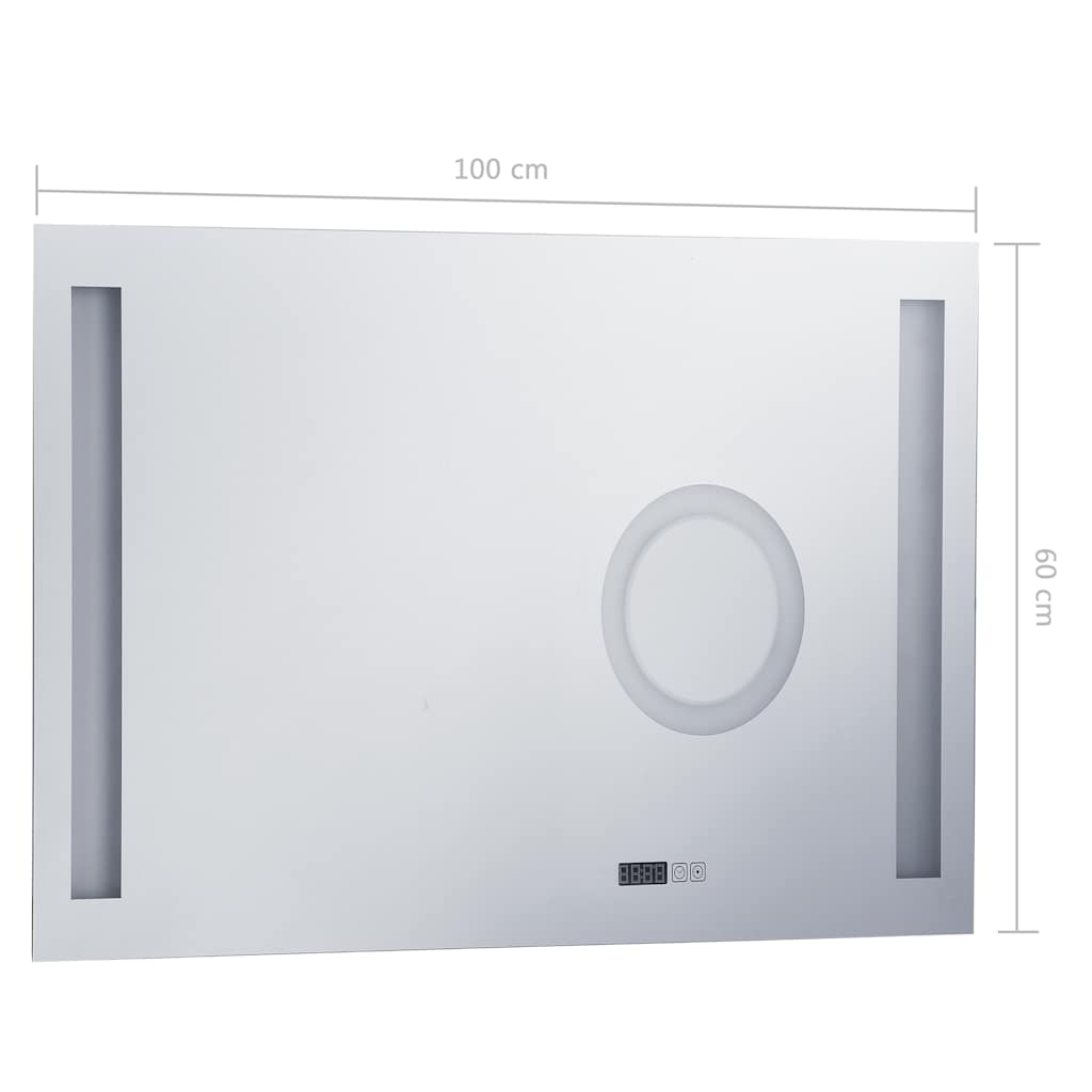 Badkamerspiegel LED met aanraaksensor 100x60 cm is nu te koop bij PeponiXL, paradijselijk wonen!