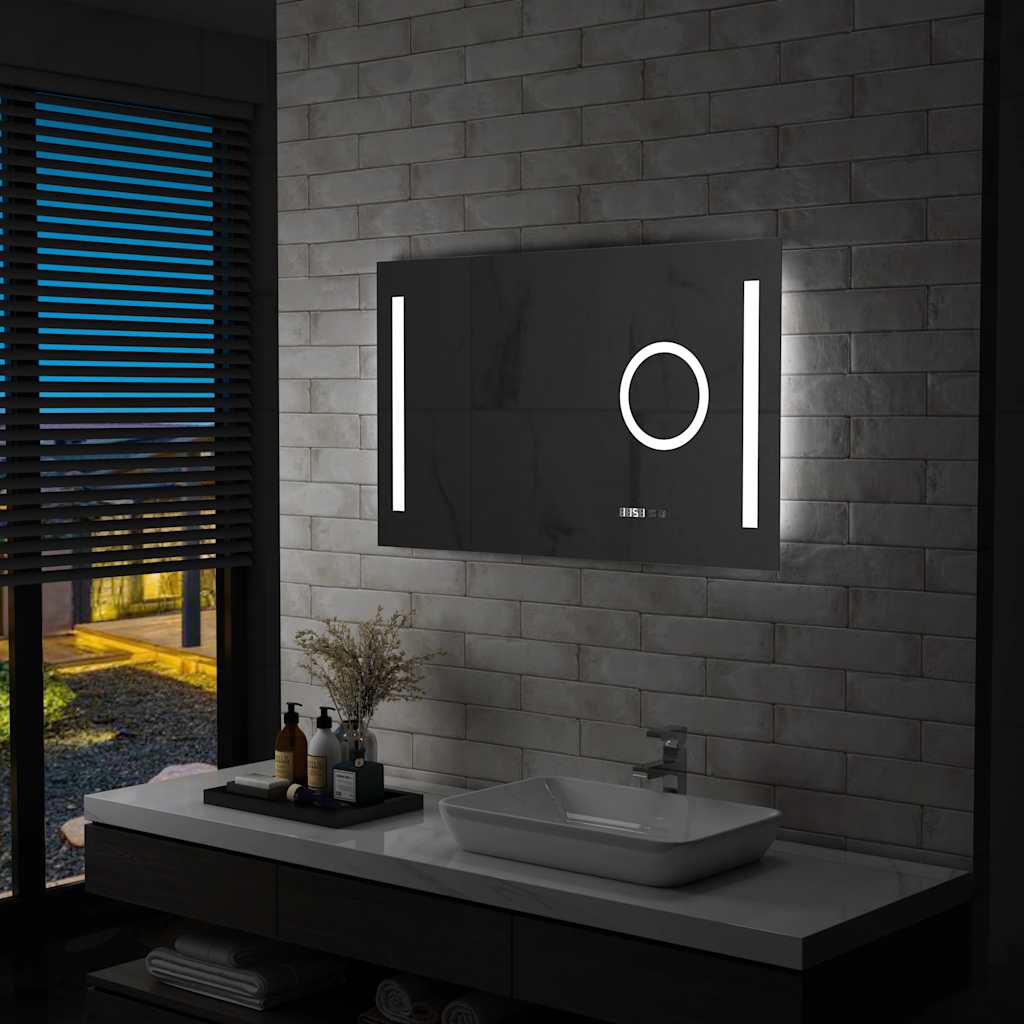 Badkamerspiegel LED met aanraaksensor 100x60 cm is nu te koop bij PeponiXL, paradijselijk wonen!
