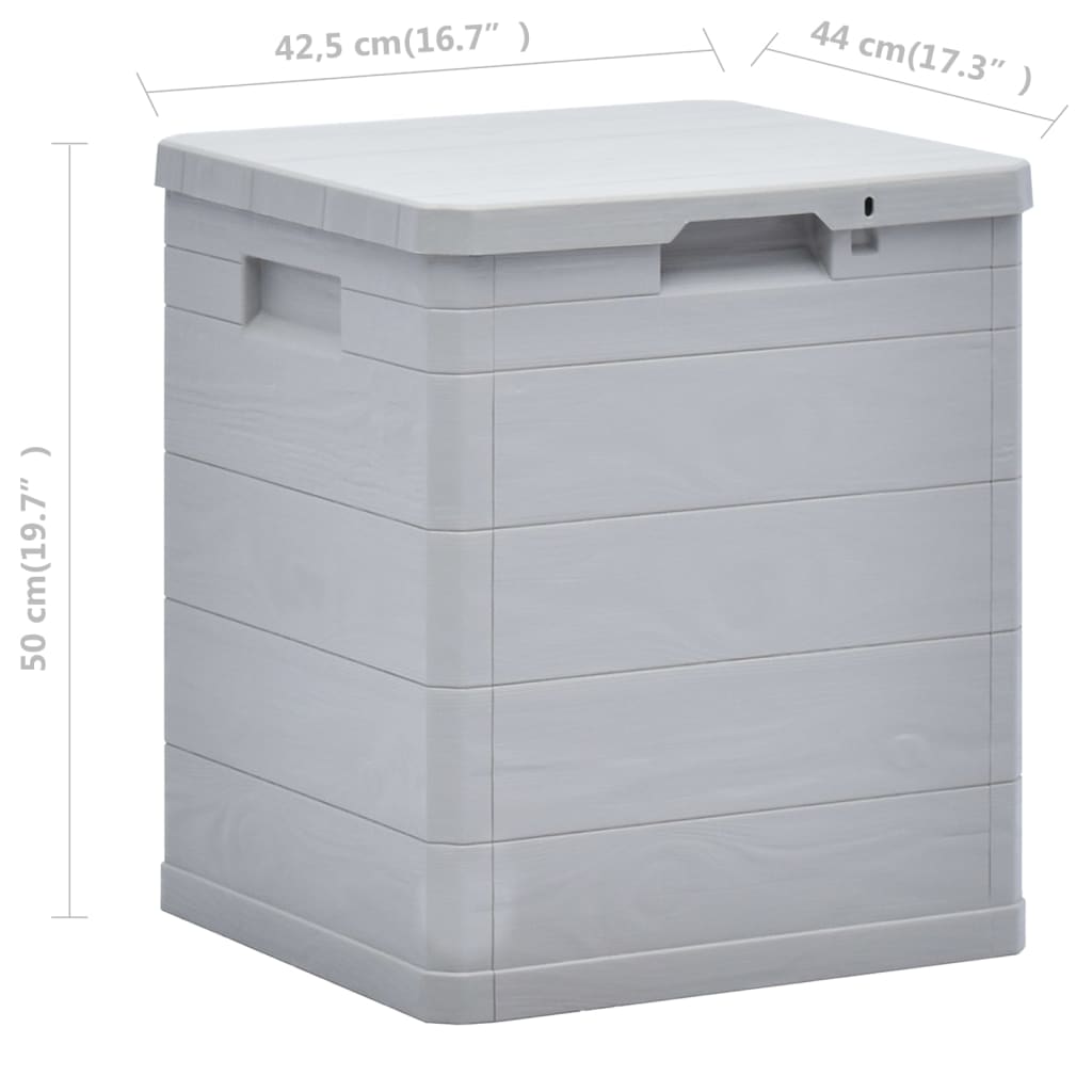 Opbergbox voor in de tuin 90 L lichtgrijs is nu te koop bij PeponiXL, paradijselijk wonen!