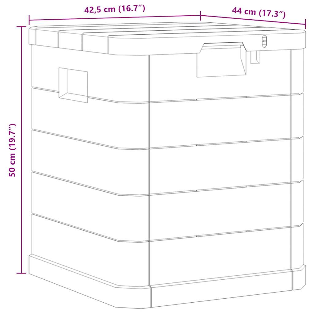 Opbergbox 90 L antraciet is nu te koop bij PeponiXL, paradijselijk wonen!