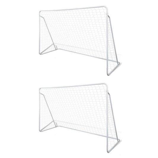 Voetbalgoals 2 st 240x90x150 cm staal is nu te koop bij PeponiXL, paradijselijk wonen!