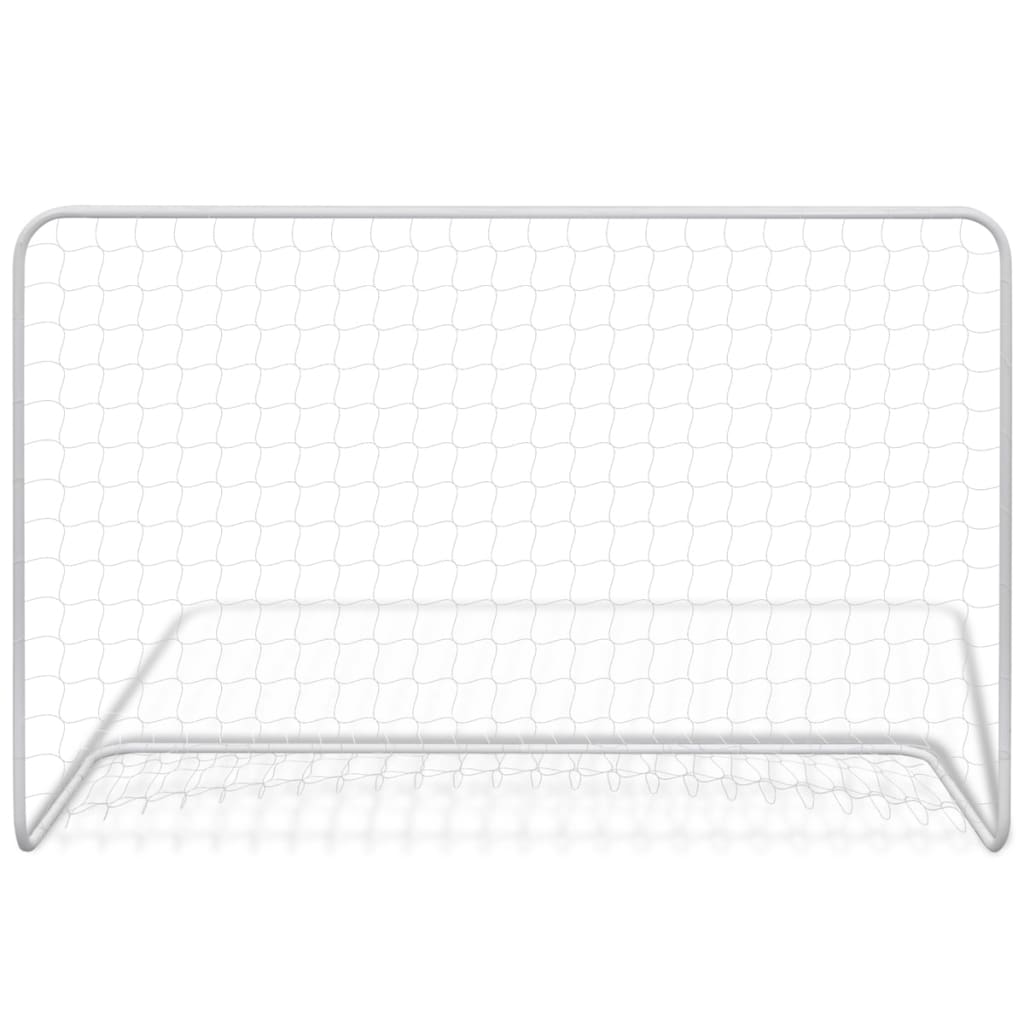 Voetbaldoelen 2 st met netten 182x61x122 cm staal wit is nu te koop bij PeponiXL, paradijselijk wonen!