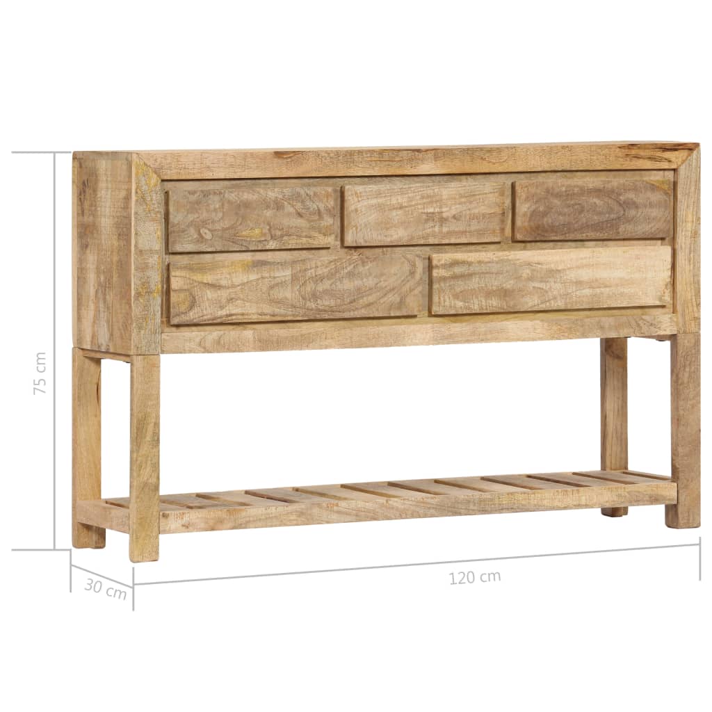 Dressoir 120x30x75 cm massief mangohout is nu te koop bij PeponiXL, paradijselijk wonen!