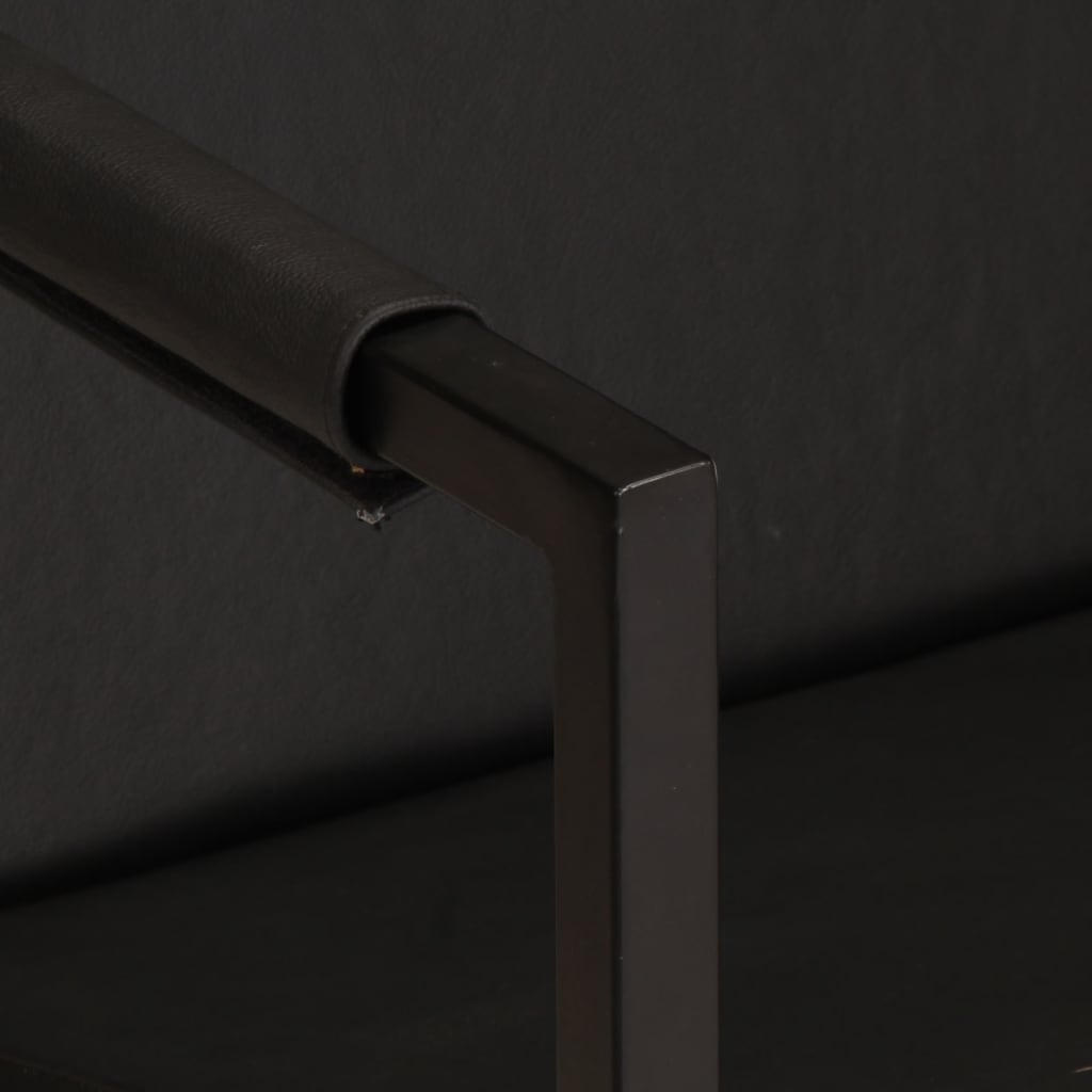 Fauteuil echt leer zwart is nu te koop bij PeponiXL, paradijselijk wonen!