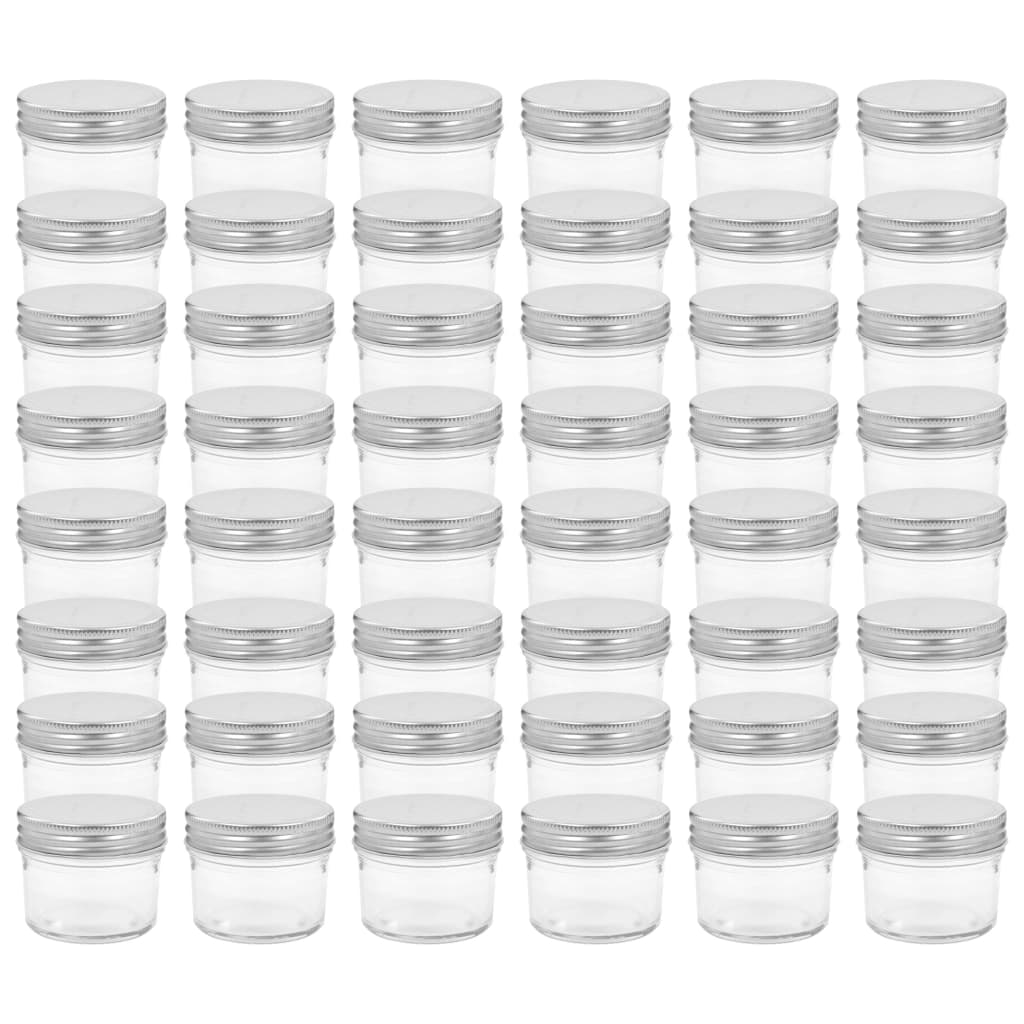 Jampotten met zilverkleurige deksels 48 st 110 ml glas is nu te koop bij PeponiXL, paradijselijk wonen!