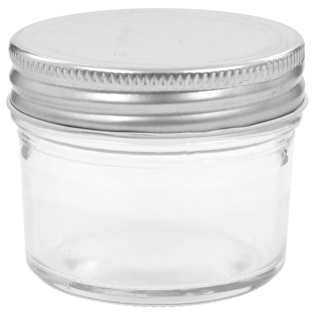 Jampotten met zilverkleurige deksels 48 st 110 ml glas is nu te koop bij PeponiXL, paradijselijk wonen!